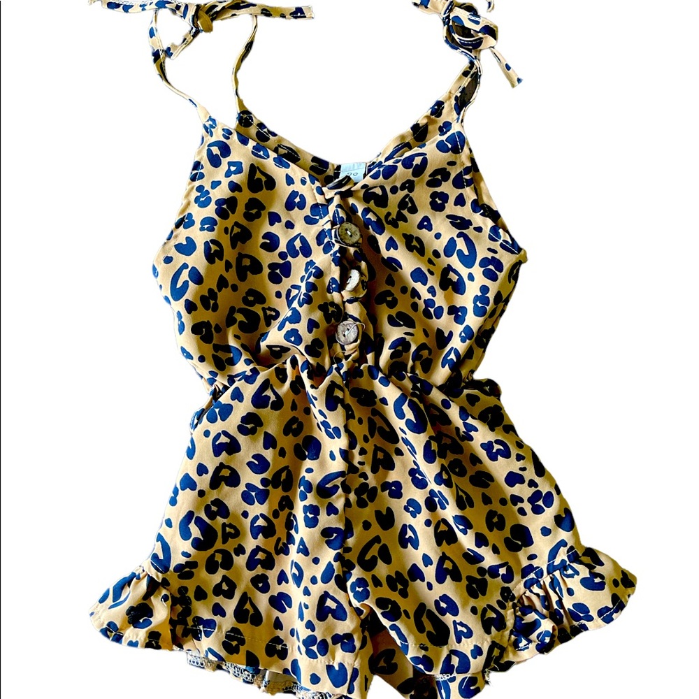 Adorable cheetah romper